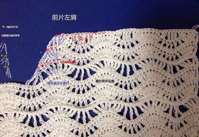 女童鉤針鏤空花長(zhǎng)外套開(kāi)衫(有編織圖解)